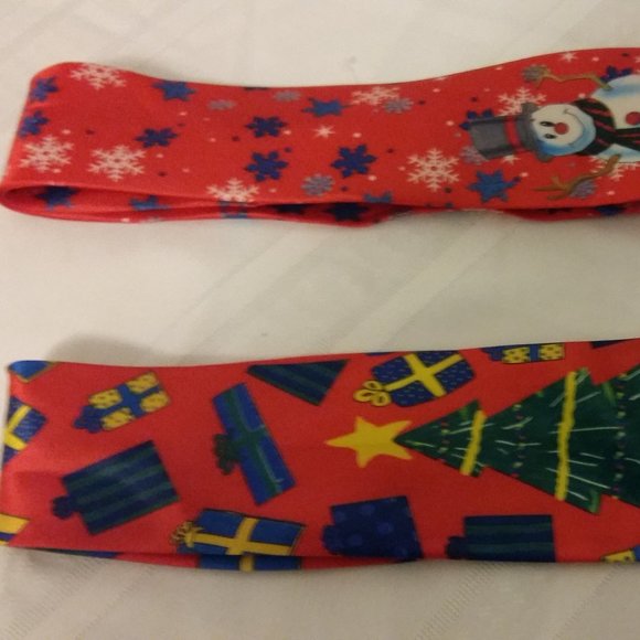 Lot of 2 Christmas Ties Snowman and Christmas tree - Picture 2 of 10